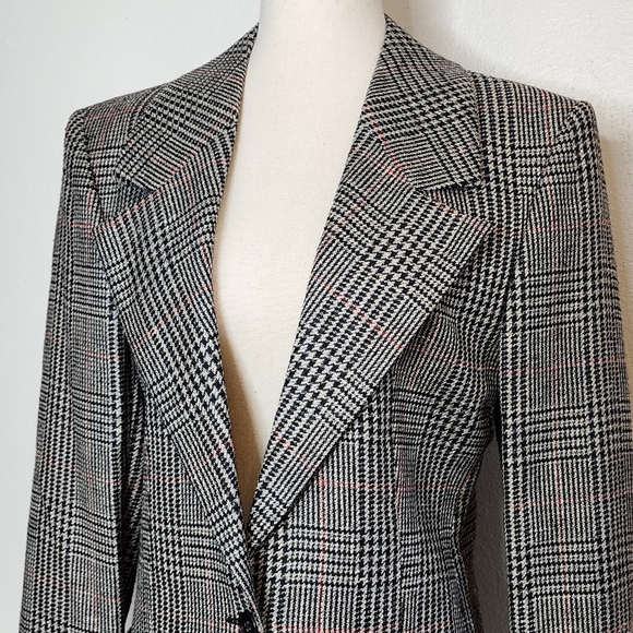 AUTHENTIC Vintage Burberry Herringbone Coat Dinner Jacket Business Elegant Luxe - Picture 7 of 15